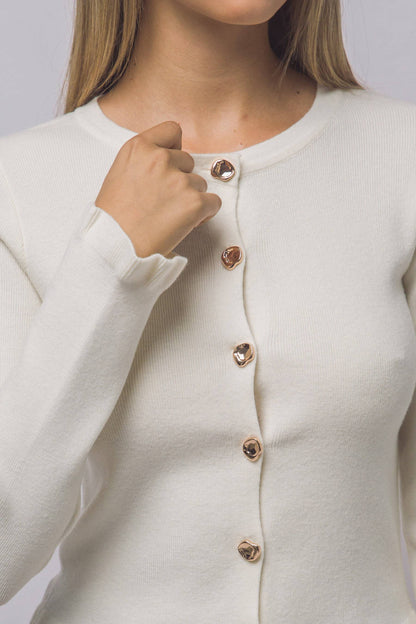 Wave-trim Cardigan