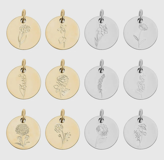Birth Flower Charms