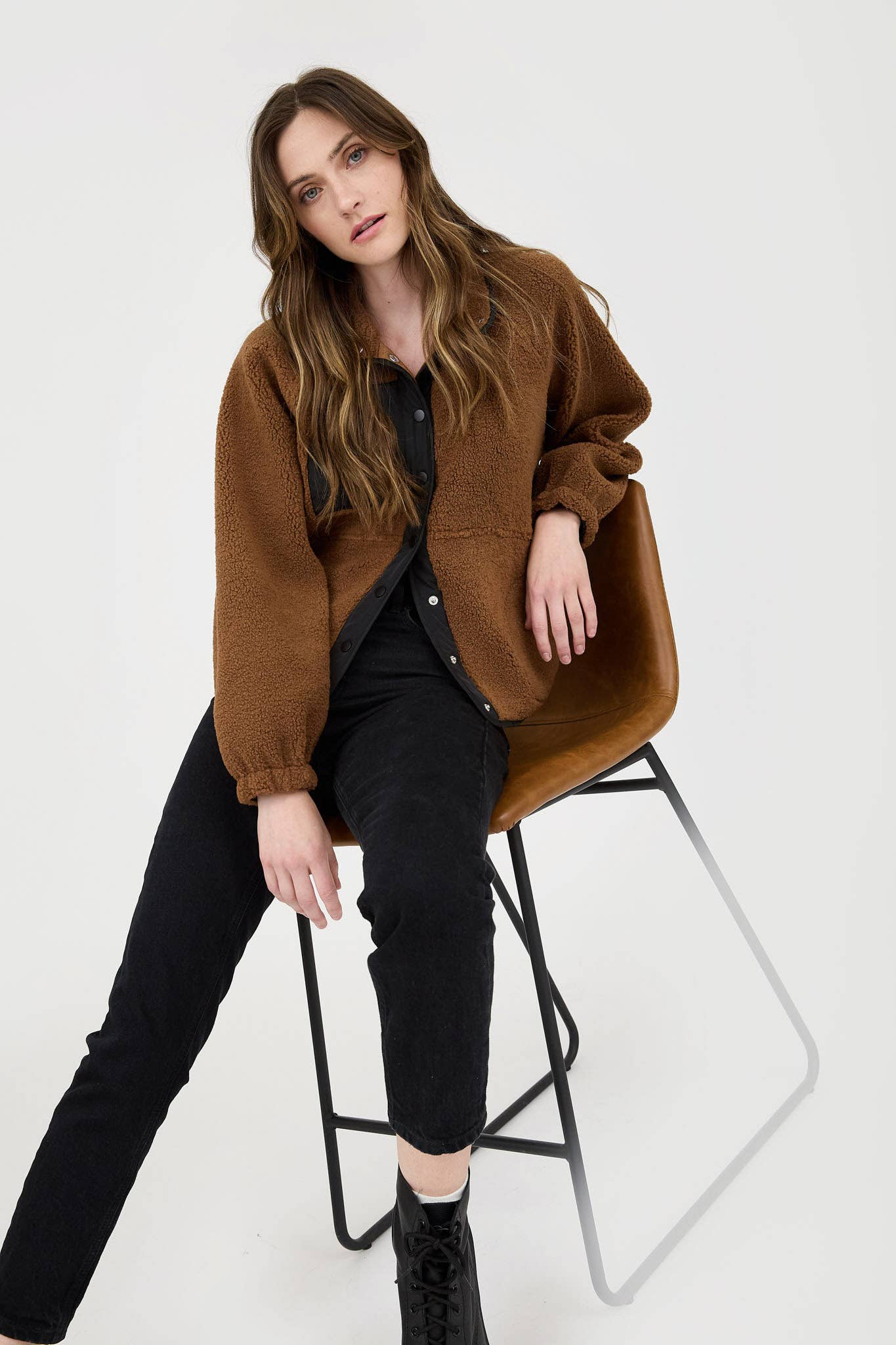 Callie Sherpa Button Up