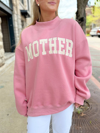 MOTHER Embroidered Mockneck
