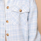 Ivory/Light Blue Plaid Shacket