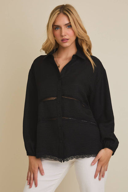 SOPHIE LACE BUTTON UP