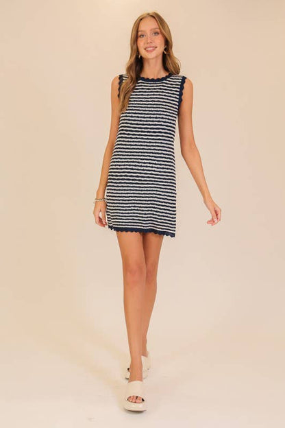 Seaside Stripe Knit Mini Dress
