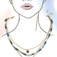 LAYERED BEADED CLOVER CHARM NECKLACE