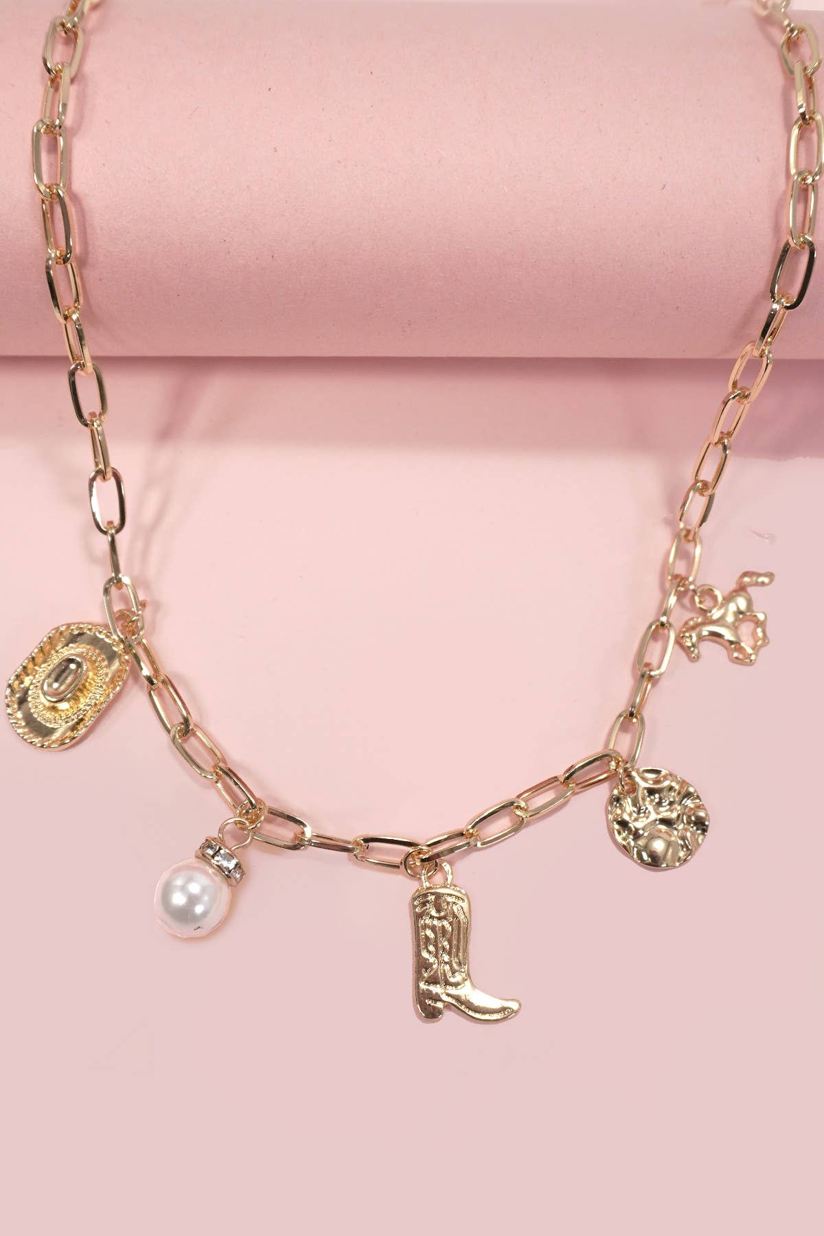 WESTERN BOOT CHARM NECKLACE