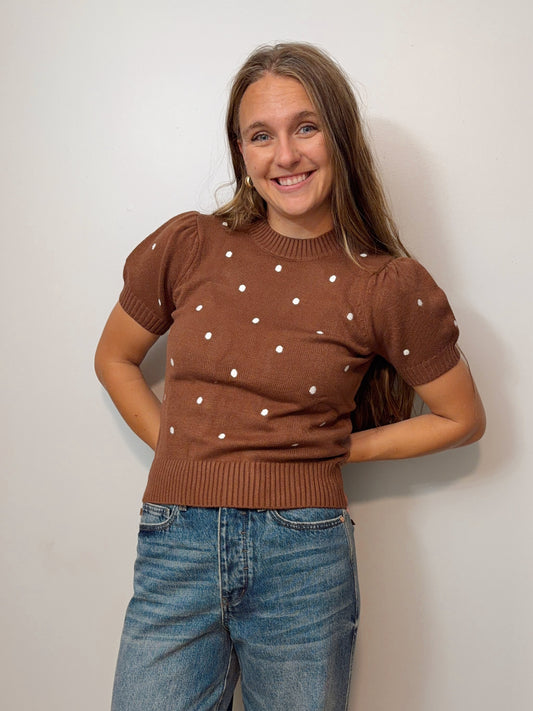 Undoubtedly Me Dot Blouse