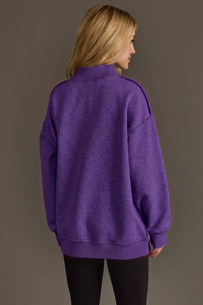 Purple Game Day & Sunday Funday Reversible Sweatshirt