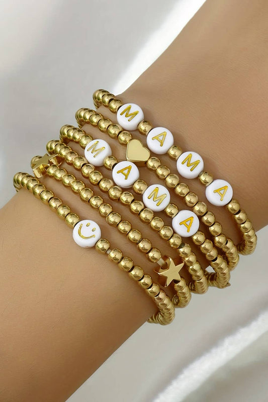MAMA Beaded Bracelet Set | 6pcs