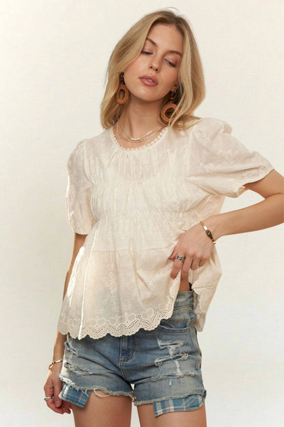 LACEY BABYDOLL TOP