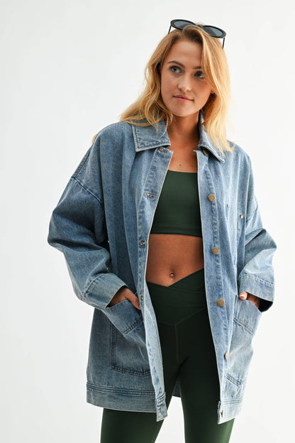 Boxy-Cut Denim Jacket