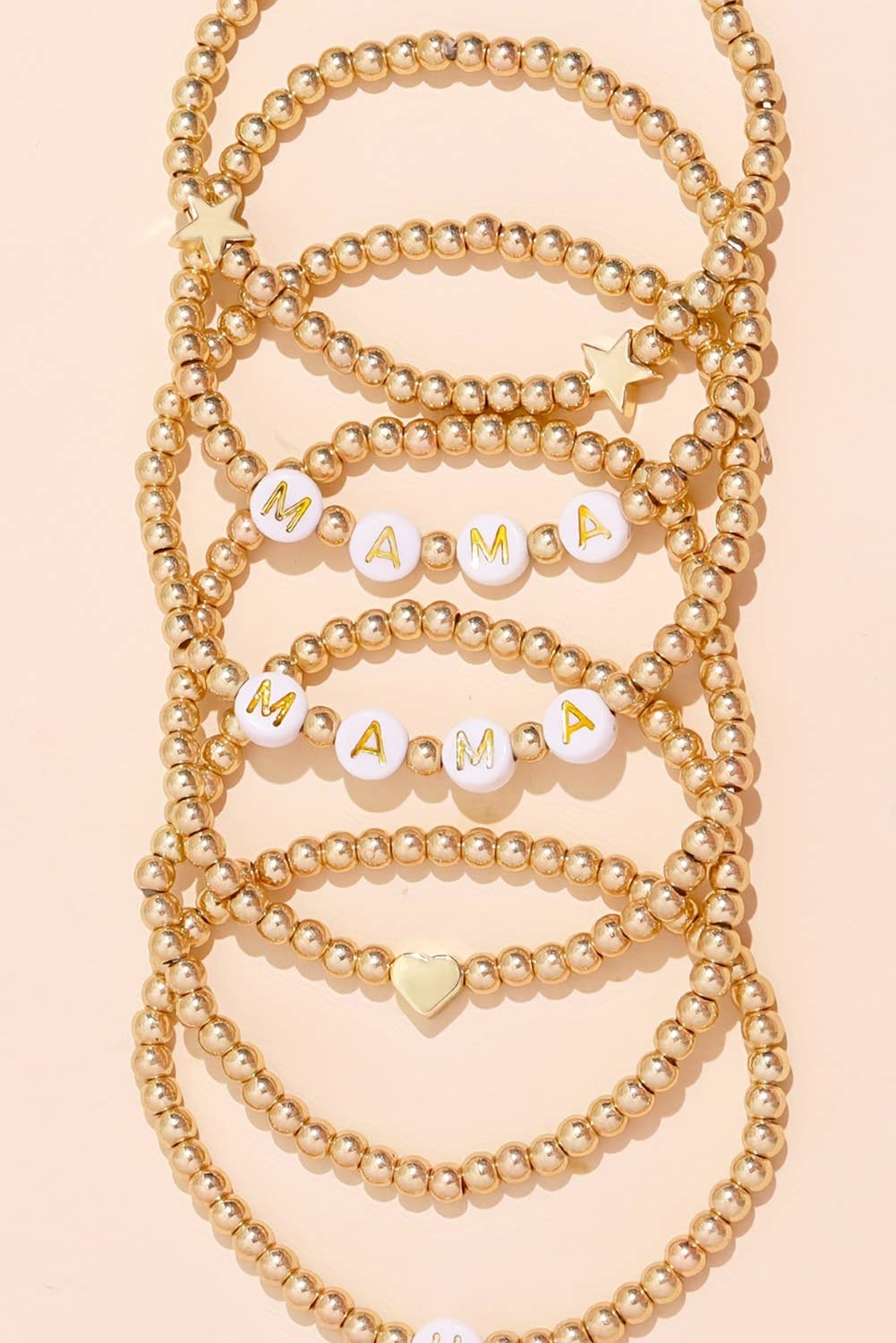 MAMA Beaded Bracelet Set | 6pcs
