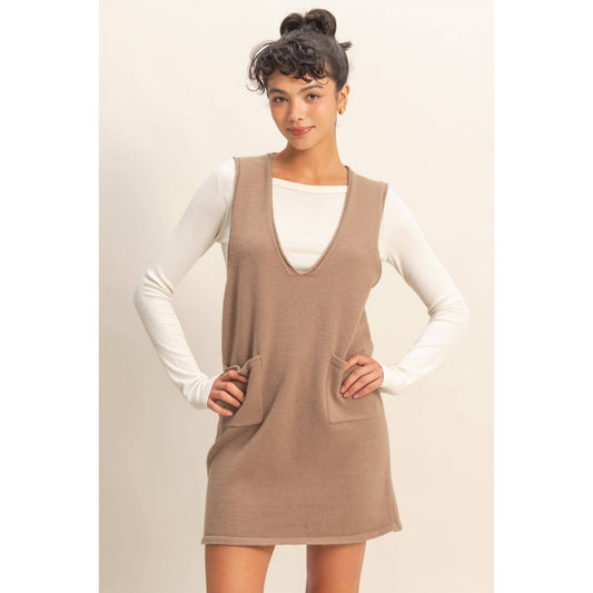 Rose Knit Mini Dress