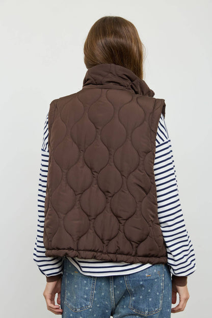STELLA PLAID QUILTED VEST