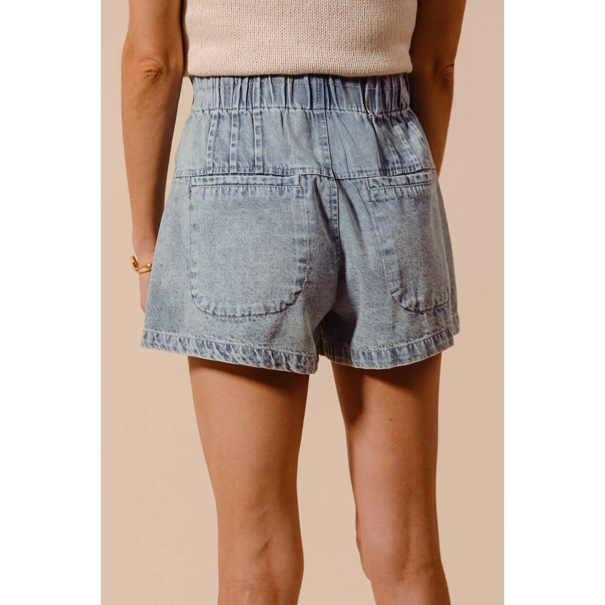 FLARED DENIM SHORTS