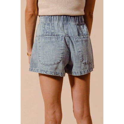 FLARED DENIM SHORTS