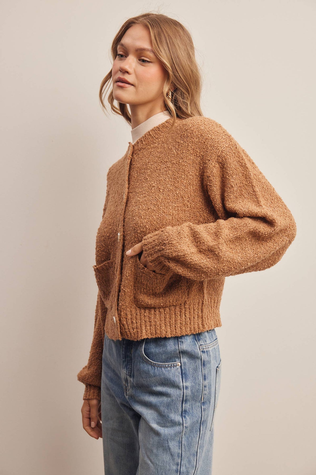 Bouclé Pocket Cardigan