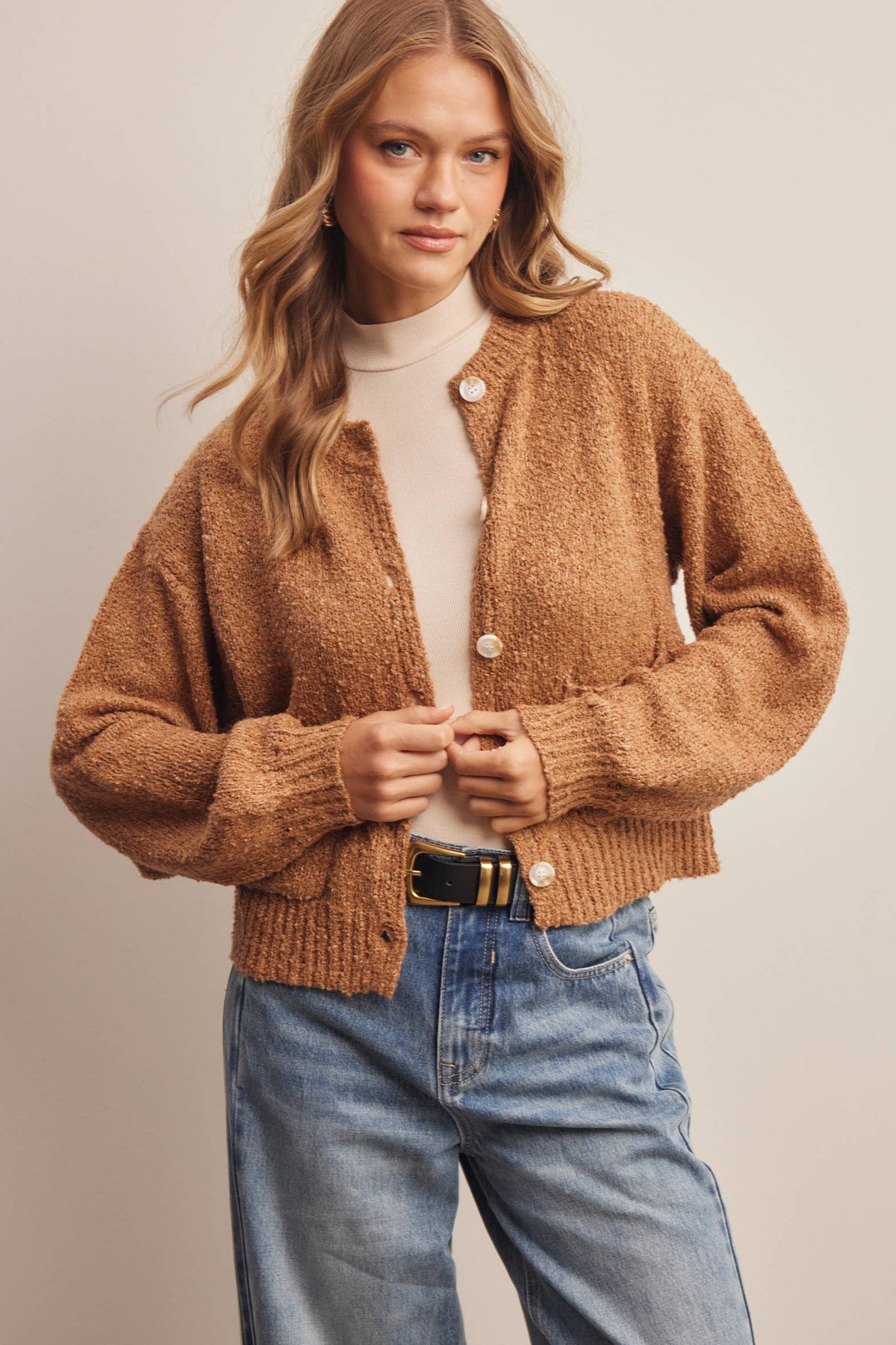 Bouclé Pocket Cardigan
