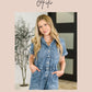 Dressed to Chill V-Neck Top in Heather/Grey/Ivory/Pink