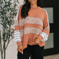 All Over the Place Color Block Relaxed Pullover