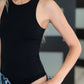 Any Time, Any Place Bodysuit in Black