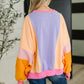 Blockbuster Color Block Pullover in Muted