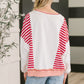 Candy Stripes & Chill Sweatshirt