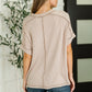 Catch Me Loungin’ Cable Ribbed Knit Top in Ash Mocha