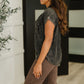 Cloud Nine to Five Button Down Blouse in Ash Black