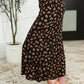 Crisp Kiss Midi Skirt in Rust, White and Black