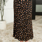 Crisp Kiss Midi Skirt in Rust, White and Black
