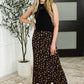 Crisp Kiss Midi Skirt in Rust, White and Black