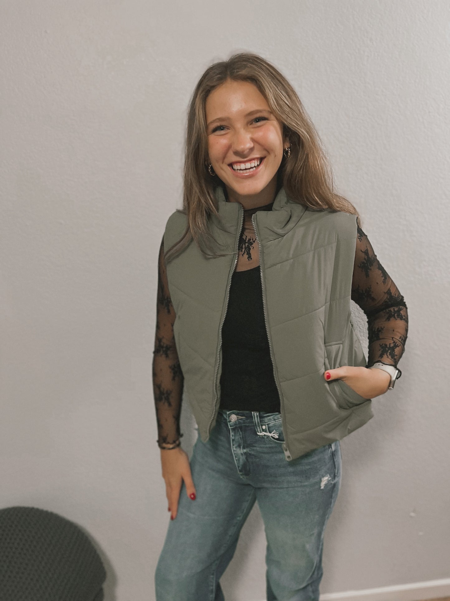 Black Lace Layering Top