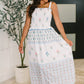 Eager Anticipation Mixed Print Midi Dress