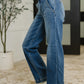 Elsie High Rise Double Button Wide Leg Jeans