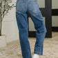 Elsie High Rise Double Button Wide Leg Jeans