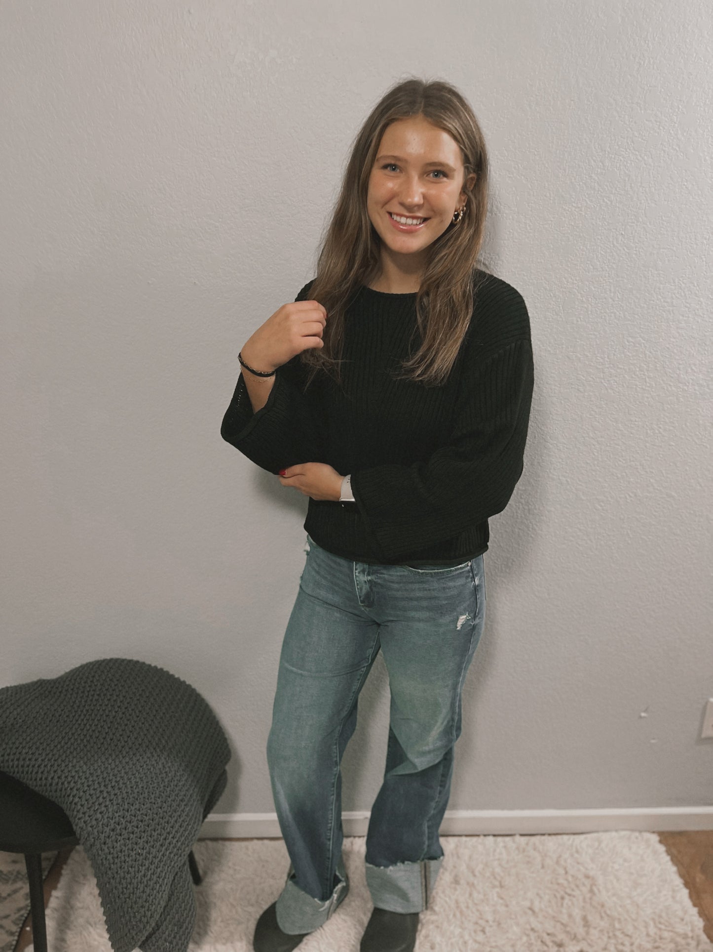 Nico Long-Sleeve Ribbed Sweater