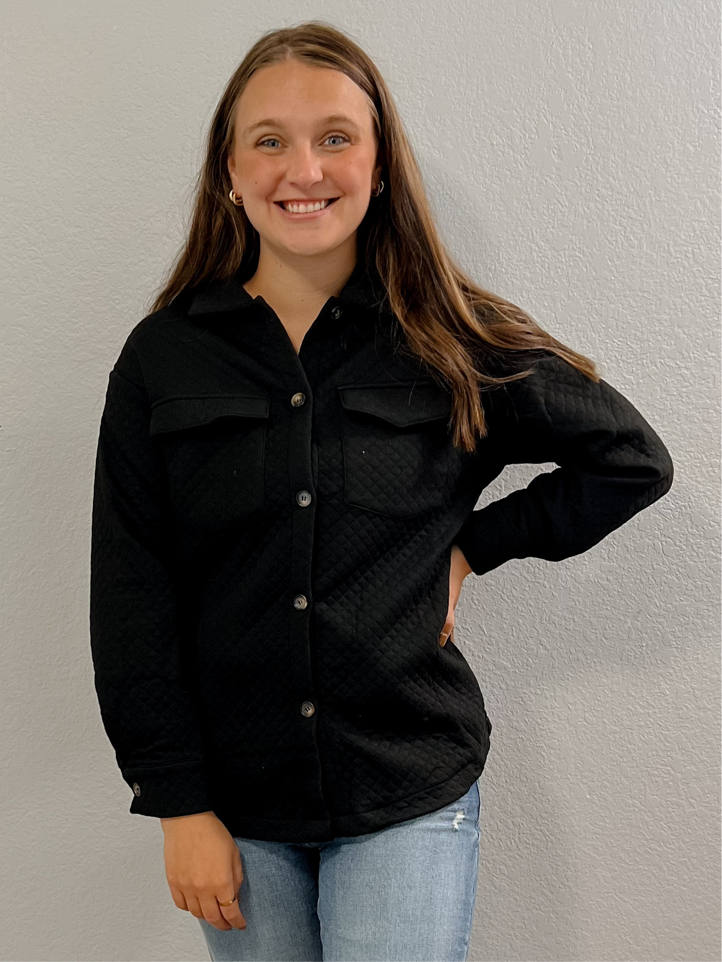 Jillian Retro Quilted Shacket