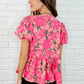 Floral Fling Puff Sleeve Blouse