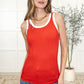 Handled It Contrast Trim Tank in Red
