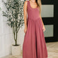 Head to Toe Whoa Gathered Wide Leg Jumpsuit in Mauve