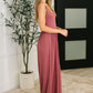 Head to Toe Whoa Gathered Wide Leg Jumpsuit in Mauve