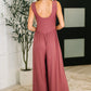 Head to Toe Whoa Gathered Wide Leg Jumpsuit in Mauve