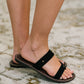 Heart & Sole Slip on Sandals in Clarity Black