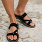 Heart & Sole Slip on Sandals in Clarity Black