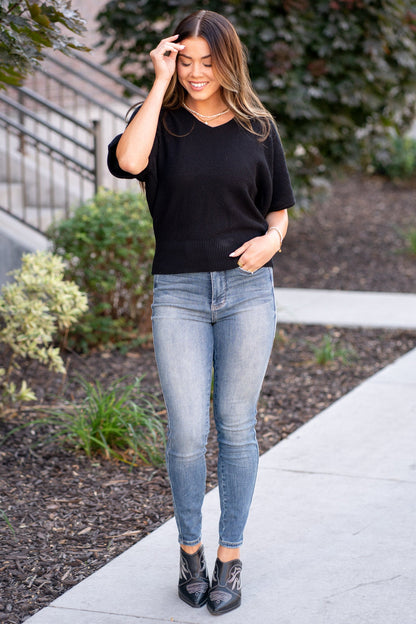 Judy Blue Full Size Tummy Control Contrast Wash Skinny Jeans