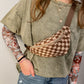 CHECKERED FANNY BAG CROSSBODY SLING BAG