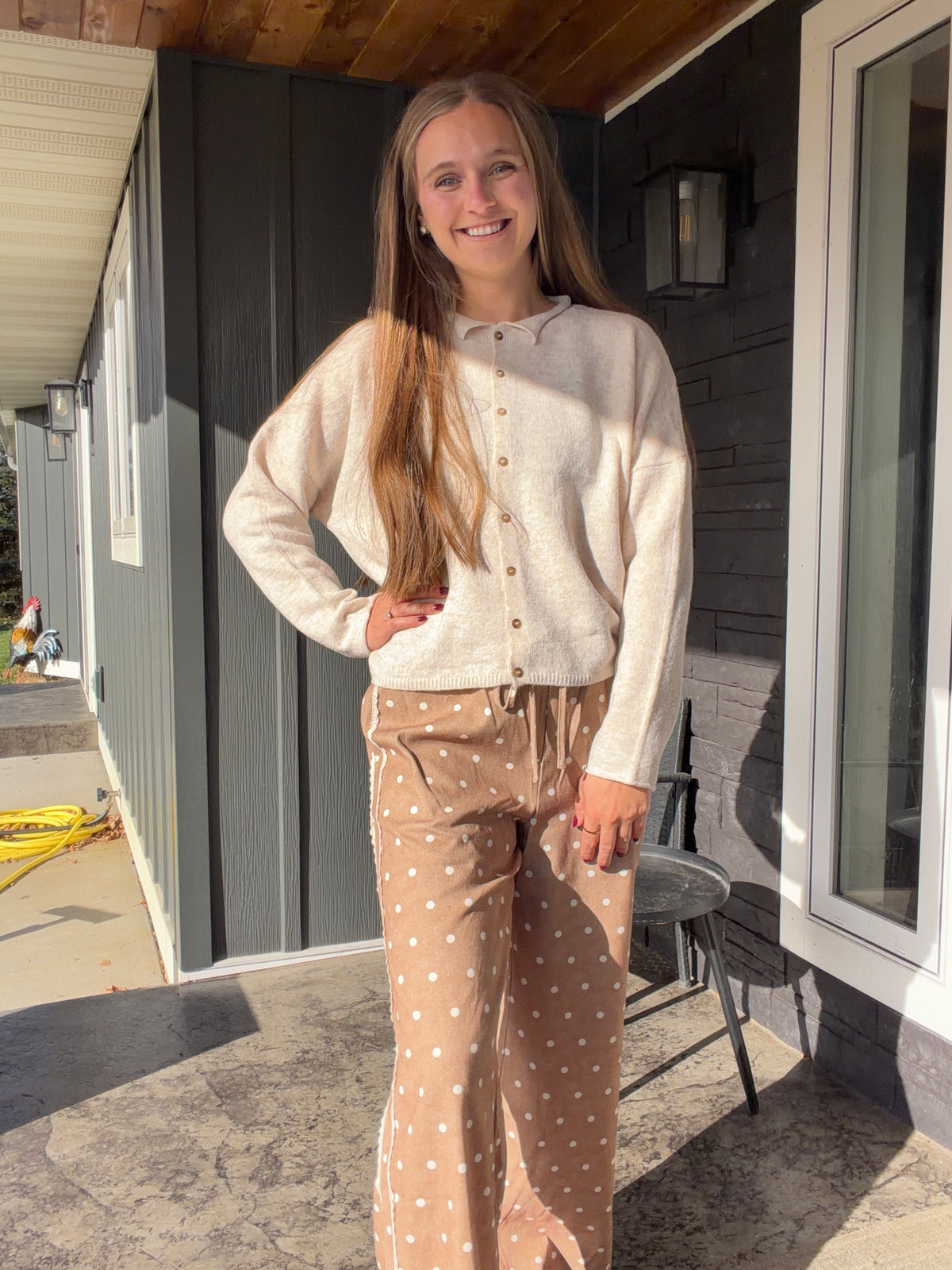 Beige Button Down