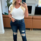 Montana High Rise Rigid Magic Distressed Straight Jeans