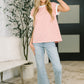 I Wouldn't Mind Short Sleeve Top in Coral