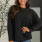 It's The Little Things Relaxed Scuba Pullover in Black